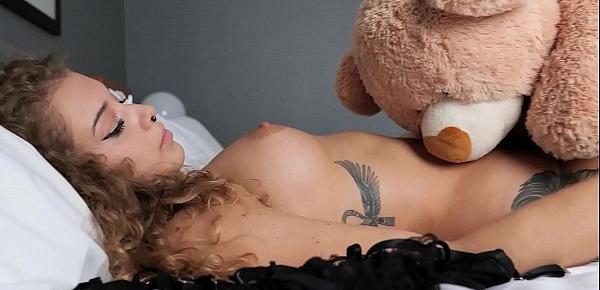  Spanish girl Gabriella erotic sex dance with teddy bear